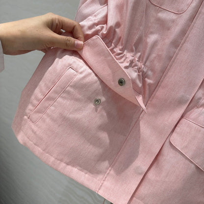 LP CLASSIC STAND-COLLAR LINEN JACKET 265162