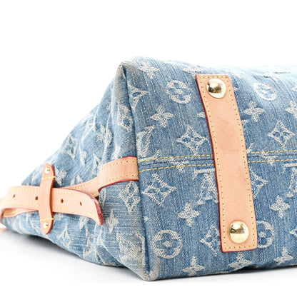 Monogram Denim CarryAll MM Blue