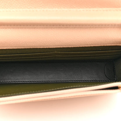 Caviar Quilted Boy Wallet On Chain WOC Light Beige