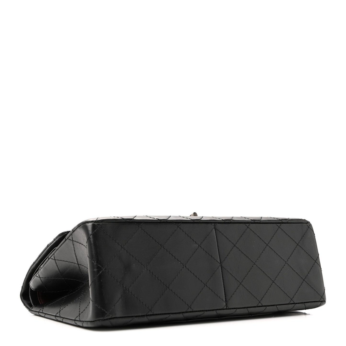 Aged Calfskin Quilted 2.55 Reissue 227 Flap Black