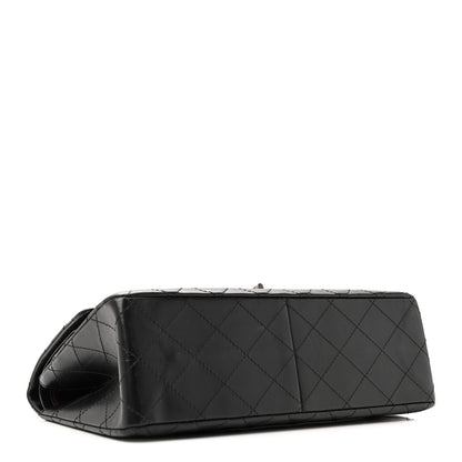 Aged Calfskin Quilted 2.55 Reissue 227 Flap Black