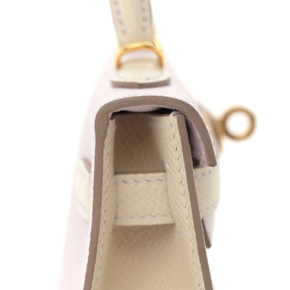 Epsom Horseshoe Mini Kelly Sellier 20 Mauve Pale Craie