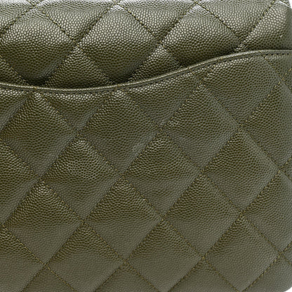 Caviar Quilted Mini Coco First Flap Khaki