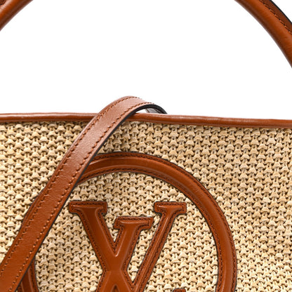 Kitted Raffia Petit Bucket Caramel