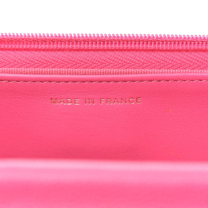 Caviar Quilted Wallet On Chain WOC Rose