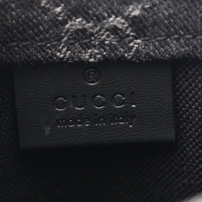 Denim GG Monogram Dollar Calfskin Mini Ophidia Tote Black Grey