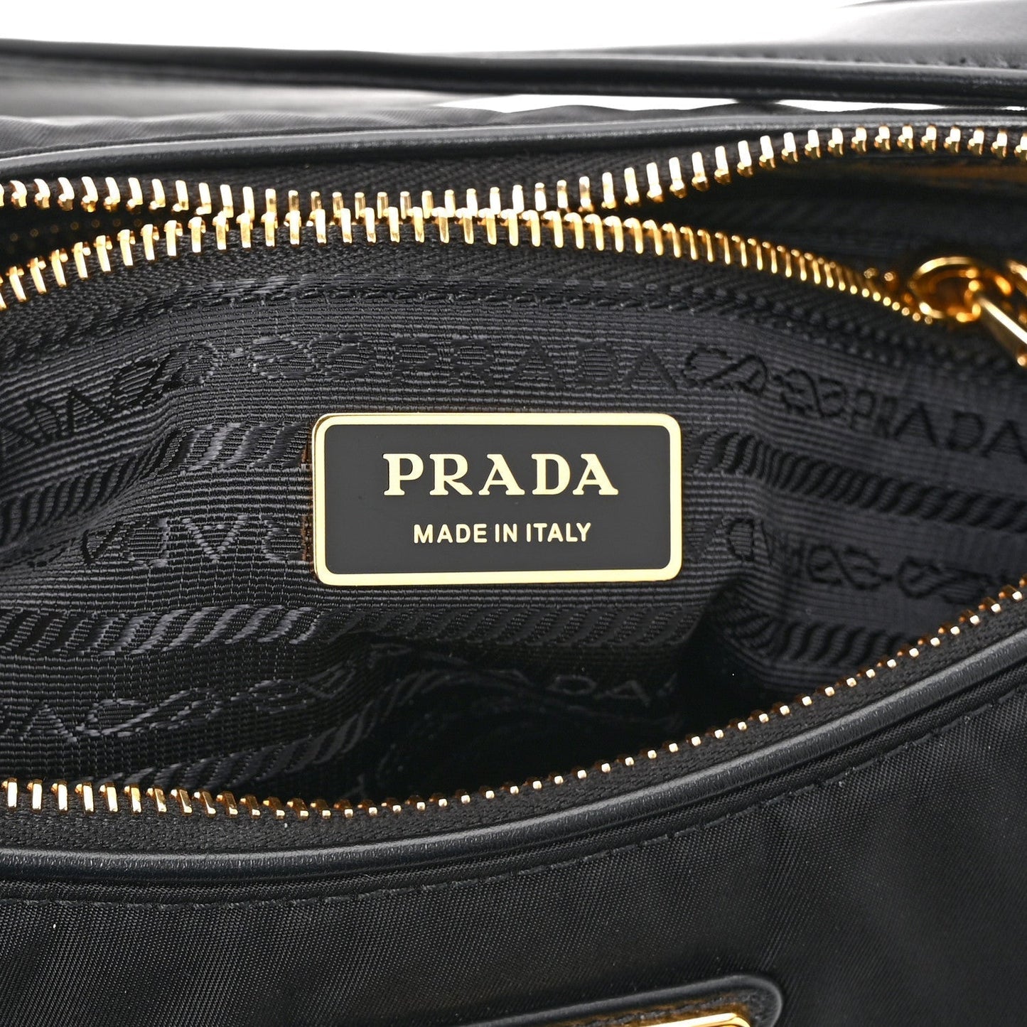 Re-Nylon Vitello Large Aimee Shoulder Bag Black