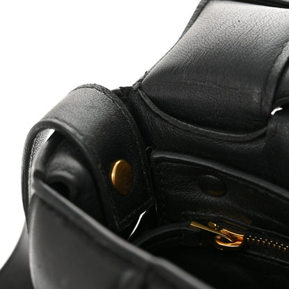 Nappa Maxi Intreccio Padded Cassette Crossbody Bag Black