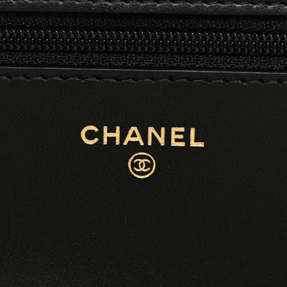 Caviar Quilted Boy Wallet On Chain WOC Black