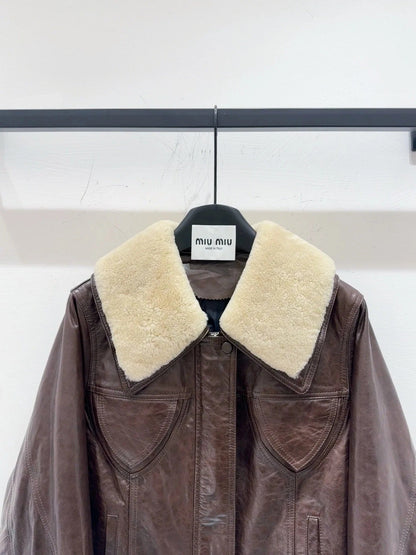 MIUMIU LEATHER JACKET STYLE 585