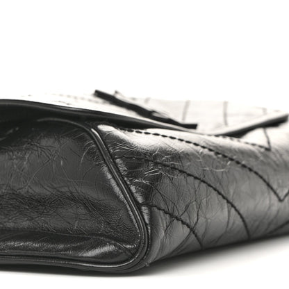 Crinkled Calfskin Matelasse Monogram Niki Body Bag Black