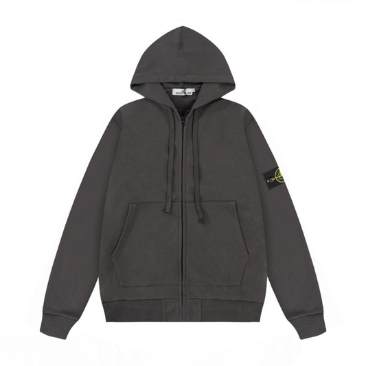 Monogram Zip Hoodie