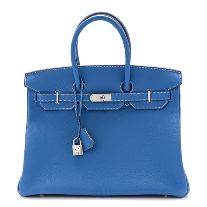 Togo Horseshoe Birkin 35 Mykonos Iris