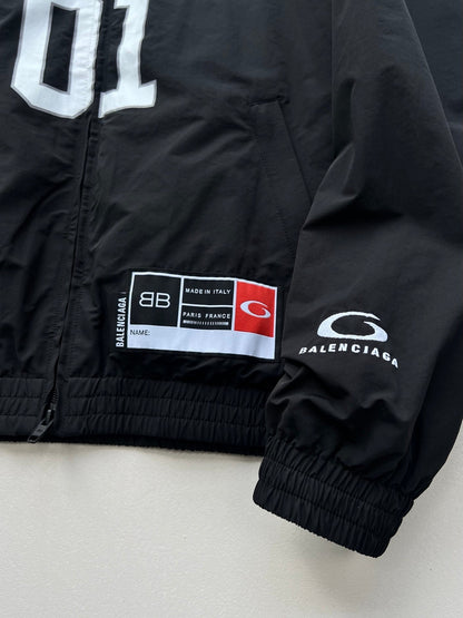 Balenciaga 25 Football Jacket Black Polyester 0038