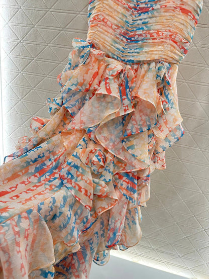 CHANEL 25S CAMELLIA LAYERED DRESS 651