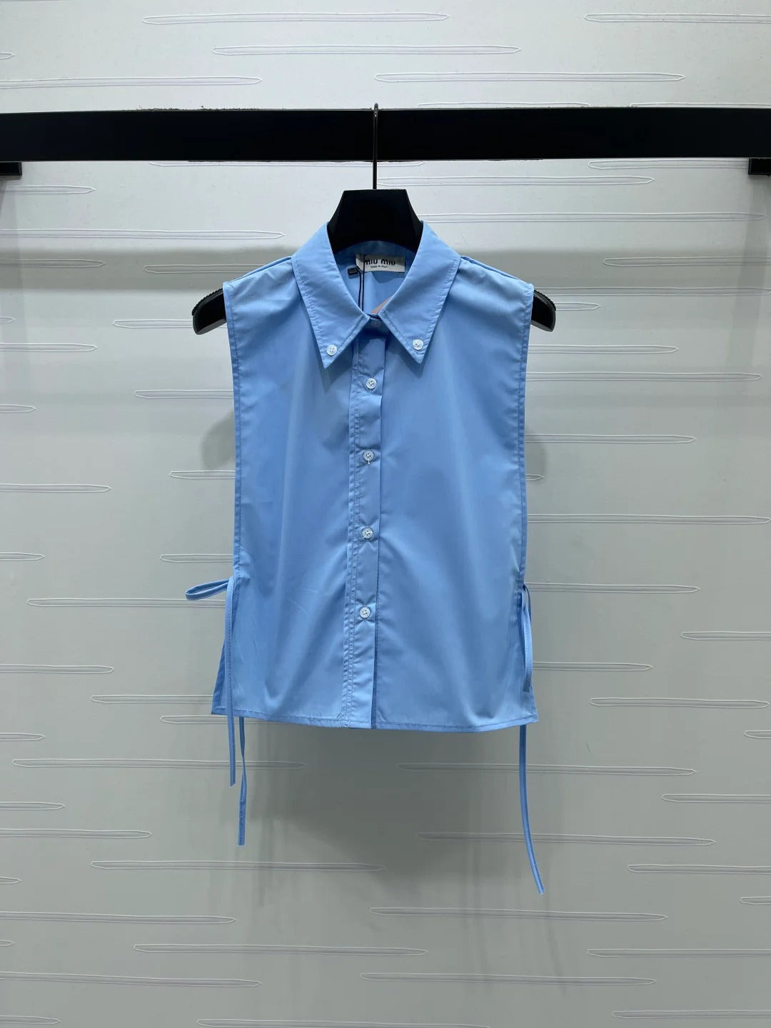 Miumiu 2026 V-neck Vest With Polo Collar Sleeveless Shirt Two-piece Set 356464