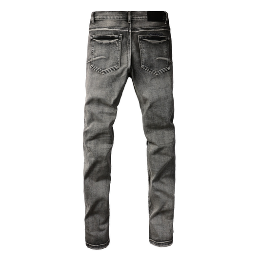 Purple Grey Ripped Jeans