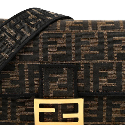 Fabric Jacquard FF 1974 Medium Baguette Tobacco Moro Black