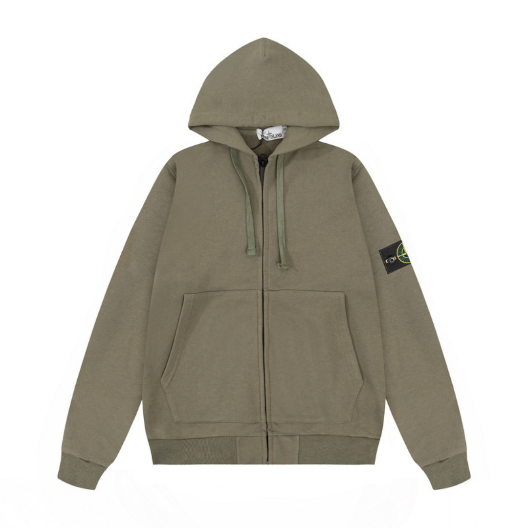Monogram Zip Hoodie