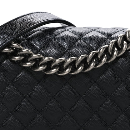 Caviar Quilted Medium Boy Flap Black
