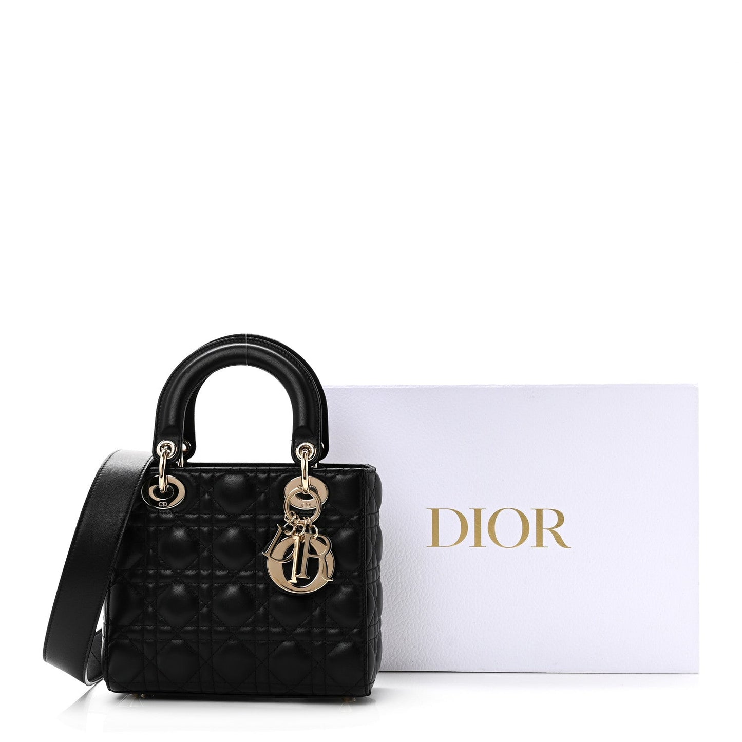 Lambskin Cannage Small My ABCDior Lady Dior Black