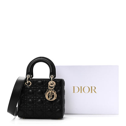 Lambskin Cannage Small My ABCDior Lady Dior Black