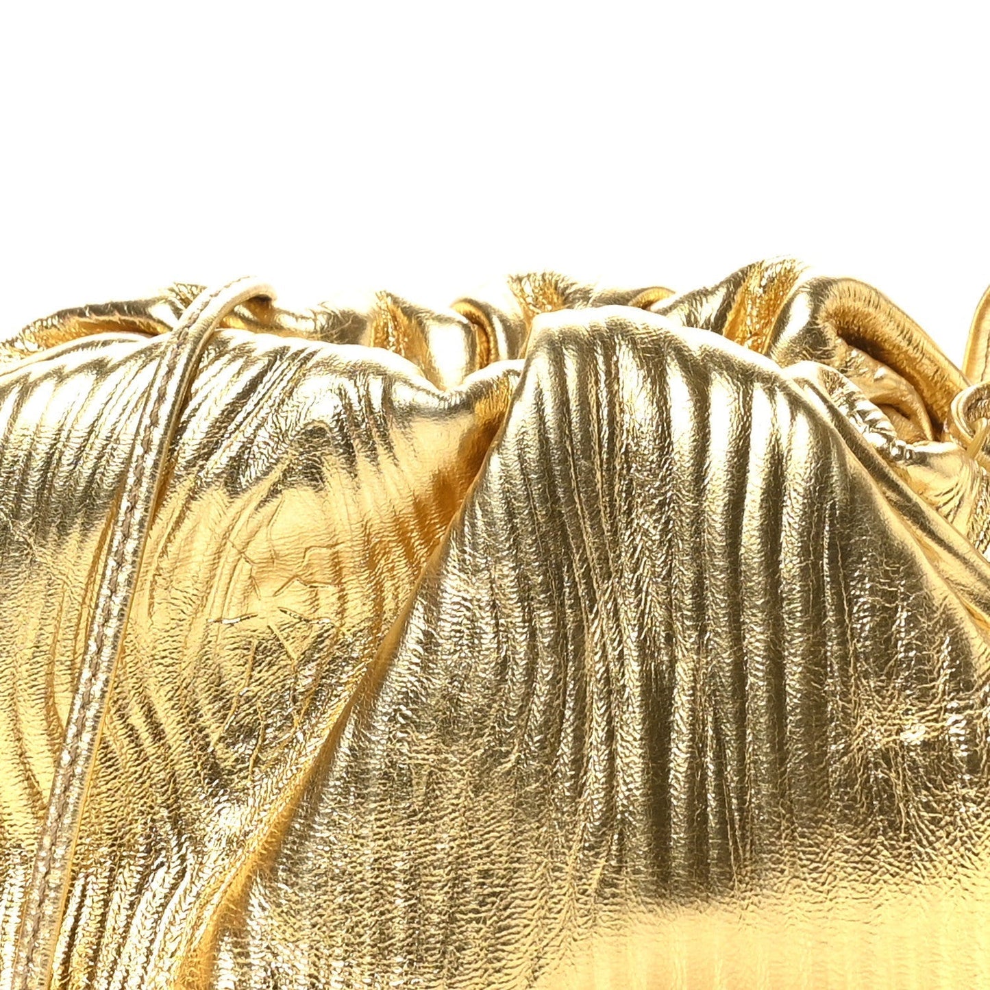 Metallic Bark Calfskin The Mini Pouch Gold