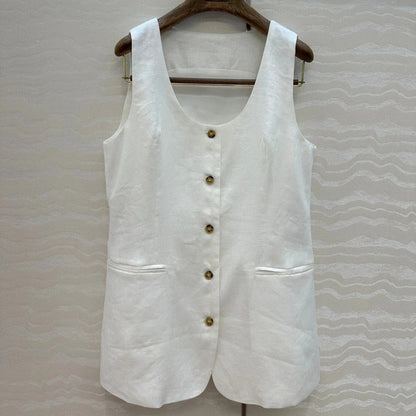 LP SLEEVELESS LINEN BLAZER 272243