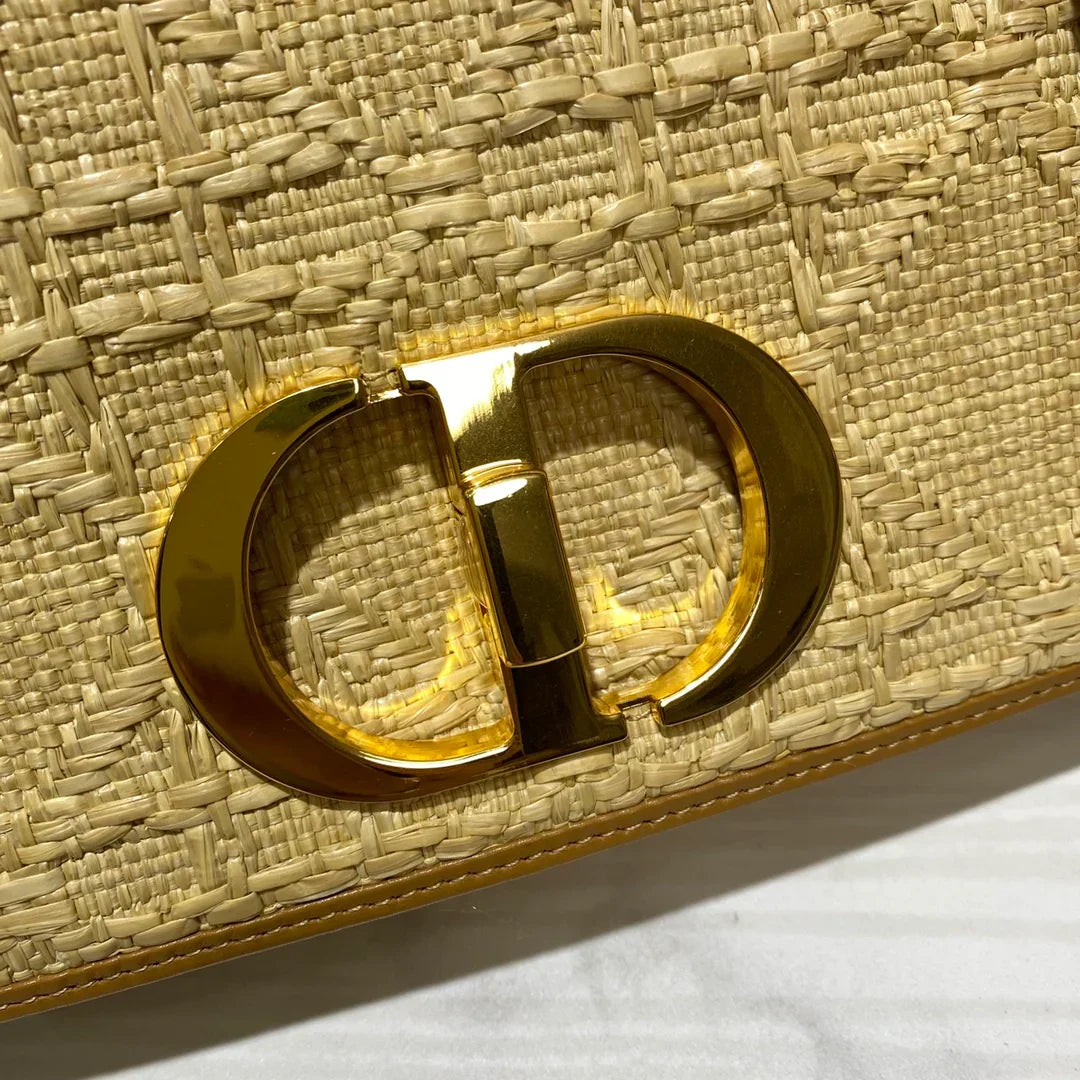 Dior Small Dior Caro Bag Natural Macrocannage Raffia 20x12x7 cm