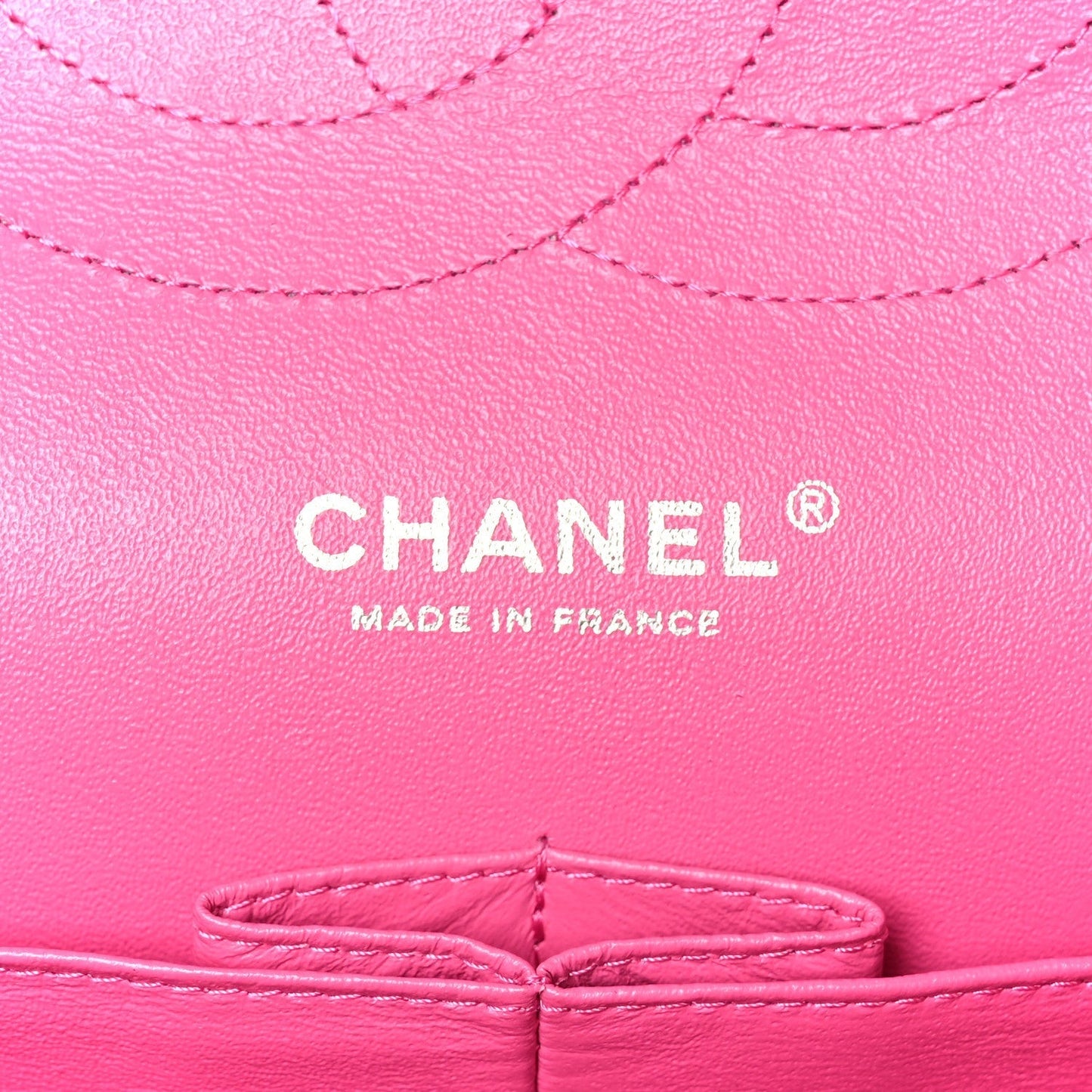 Iridescent Caviar Quilted Jumbo Double Flap Pink