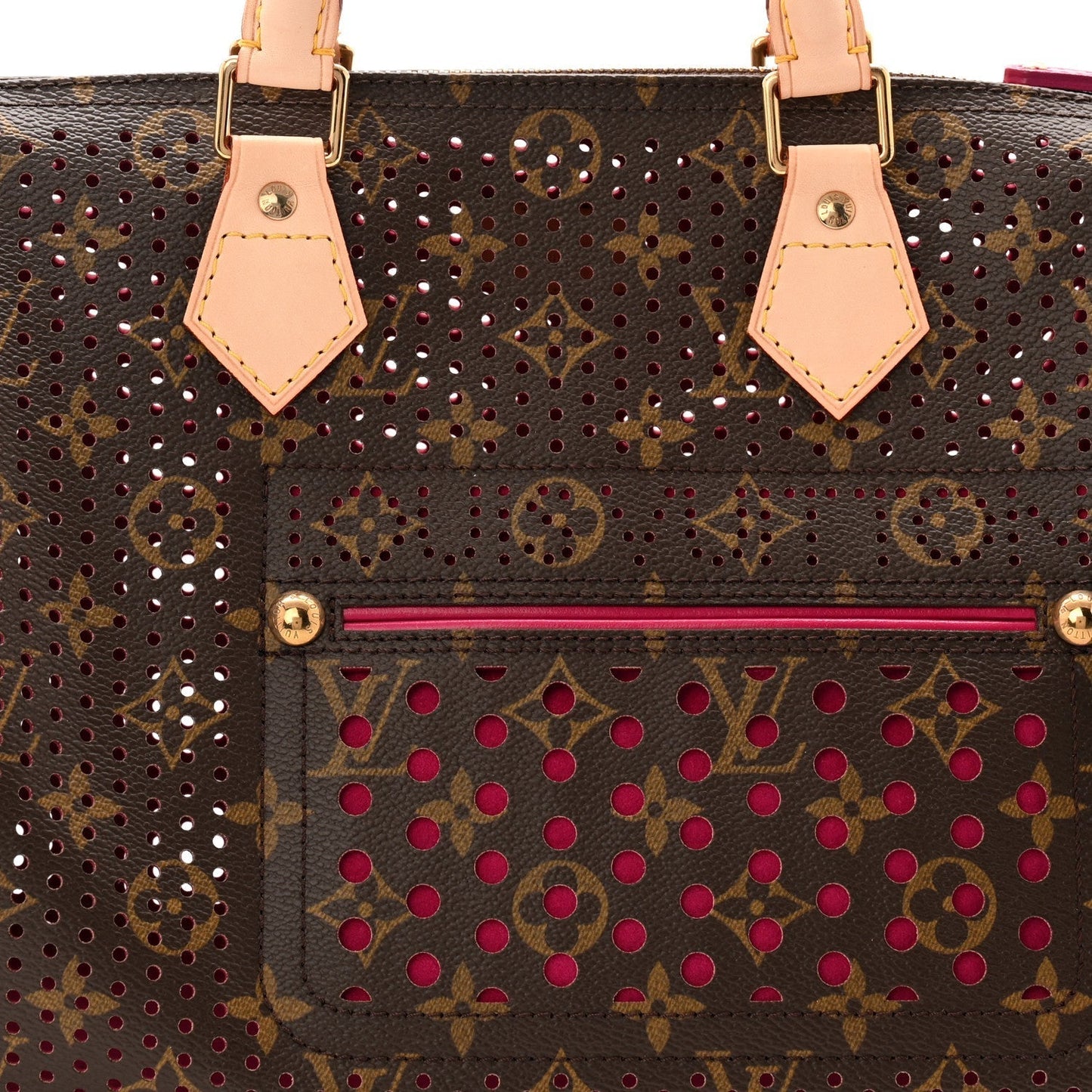 Monogram Perforated Speedy 30 Fuchsia