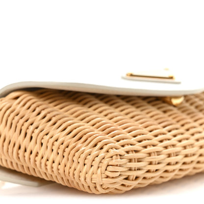 Midollino City Calfskin Mini Bag Naturale White