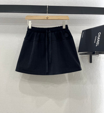 Moncle 25 Mest Vest High Waist Skirt Set Black Cotton 248974