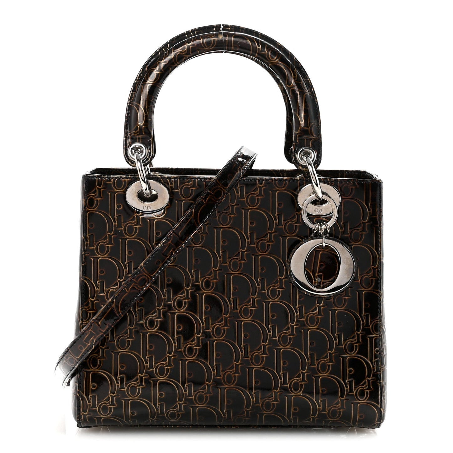 Patent Ultimate Medium Lady Dior Brown