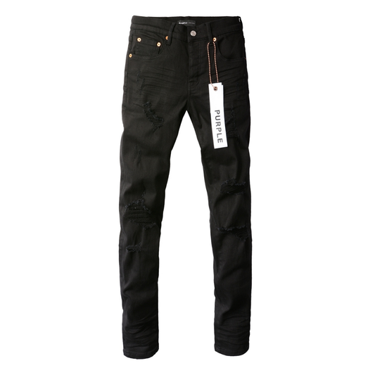 Purple Black Ripped Jeans