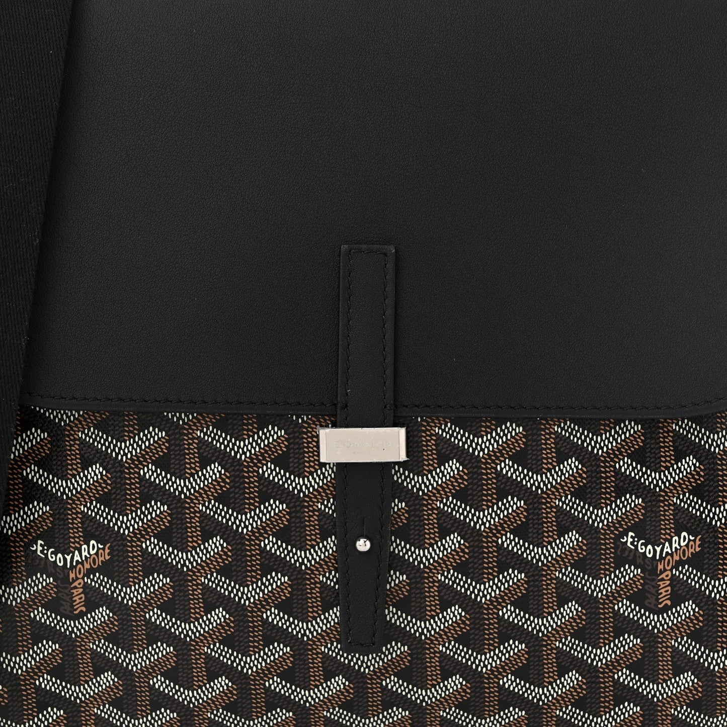 Goyardine Coursier Messenger Bag Black