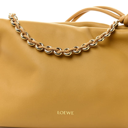Mellow Nappa Donut Medium Chain Flamenco Knot Clutch Sahara