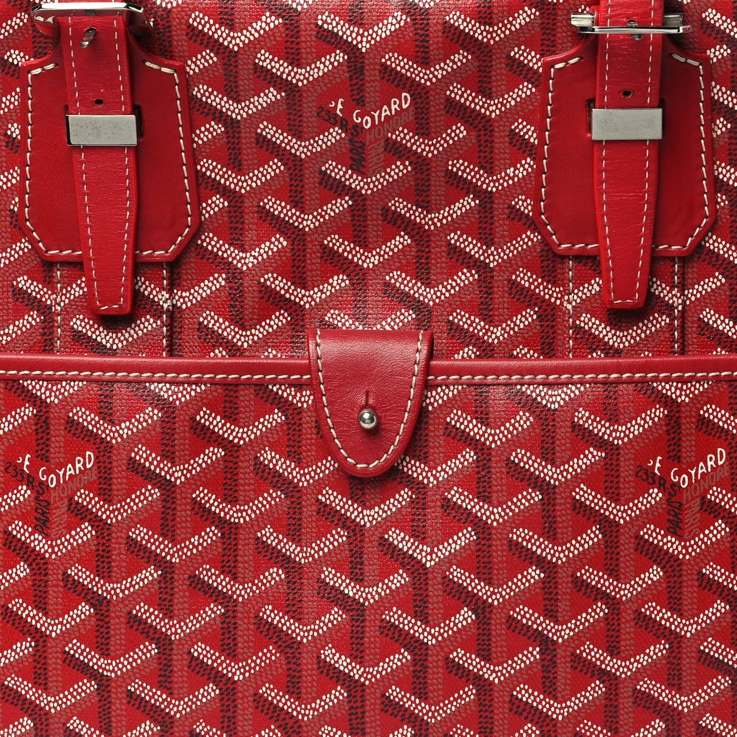 Goyardine Ambassade MM Briefcase Red