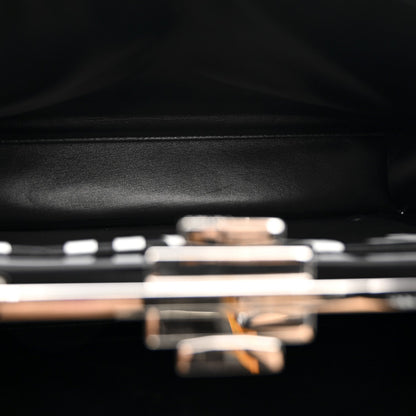 X MARC JACOBS Vitello Seta Shiny Nappa Medium Peekaboo I SEE U Satchel Black