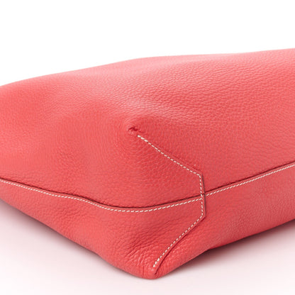 Taurillon Clemence Double Sens 36 Reversible Tote Rubis Bougainvillea