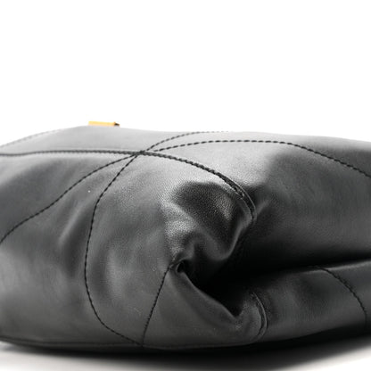 Lambskin Matelasse Monogram Large Jamie 4.3 Pochon Black