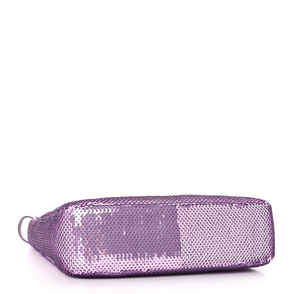 Paillettes Sequin Mini Re-Edition 2000 Bag Lilium Black