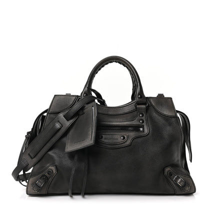 Used Calfskin Black Hardware Neo Classic City Black