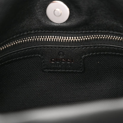 Sakai Be Green Calfskin Diagonal Stitched Small Blondie Tote Black