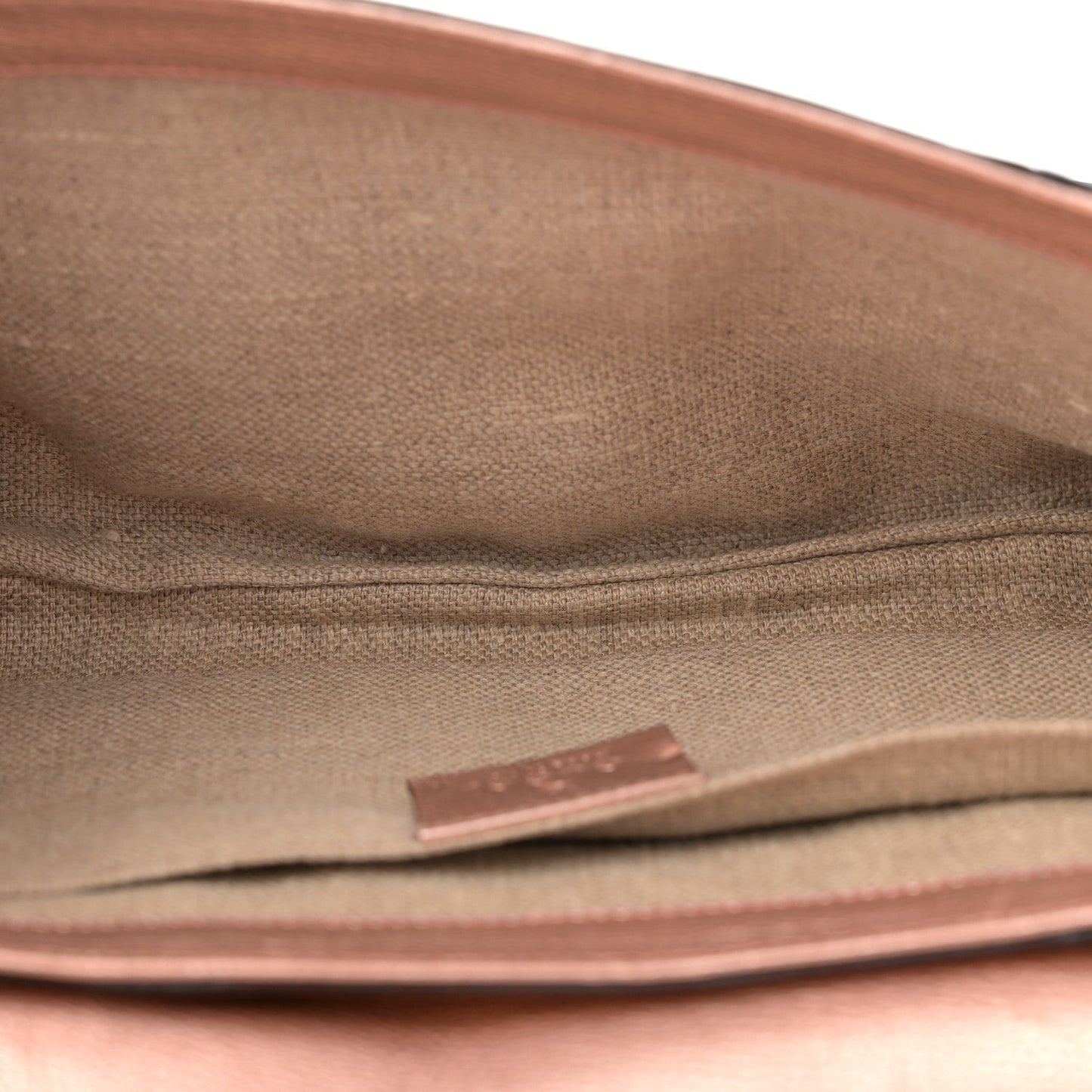 Metallic Calfskin Studded Horsebit Clutch Bag Pink