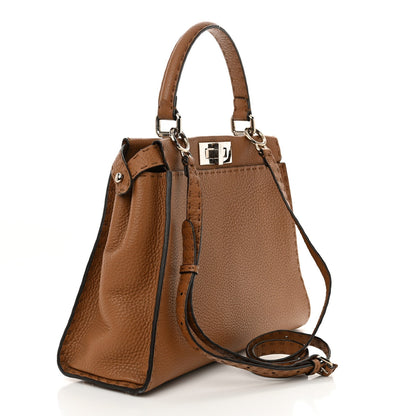 Cuoio Romano Selleria Bi-Color Medium Peekaboo Iconic Satchel Mou Deserto