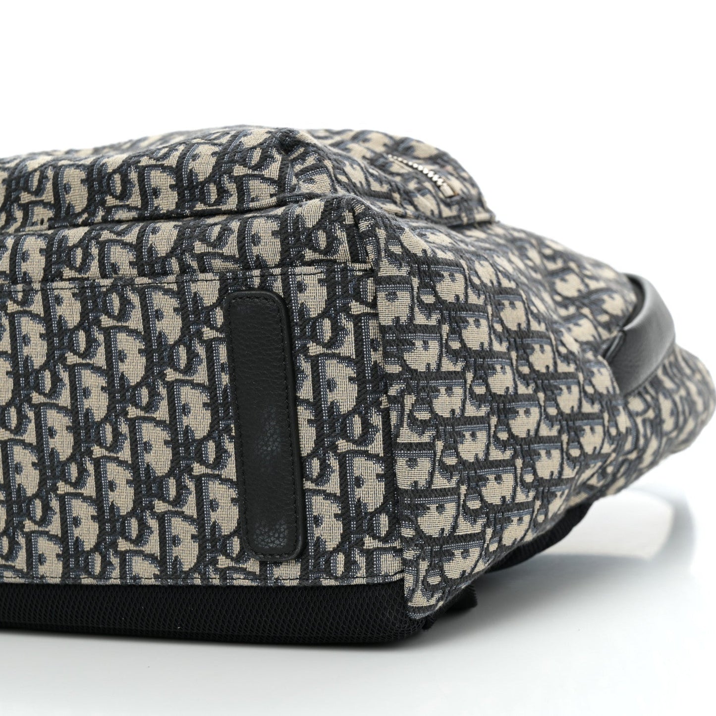 Oblique Calfskin Rider Backpack Beige Black