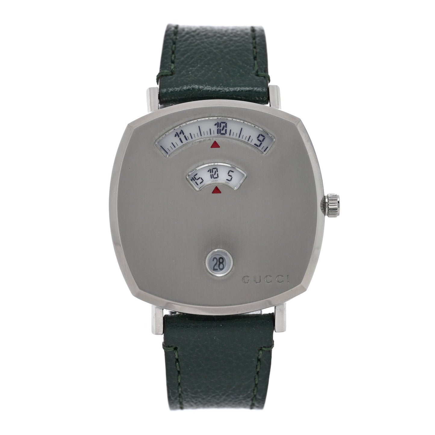 Stainless Steel Calfskin 35mm Grip Quartz Watch Green