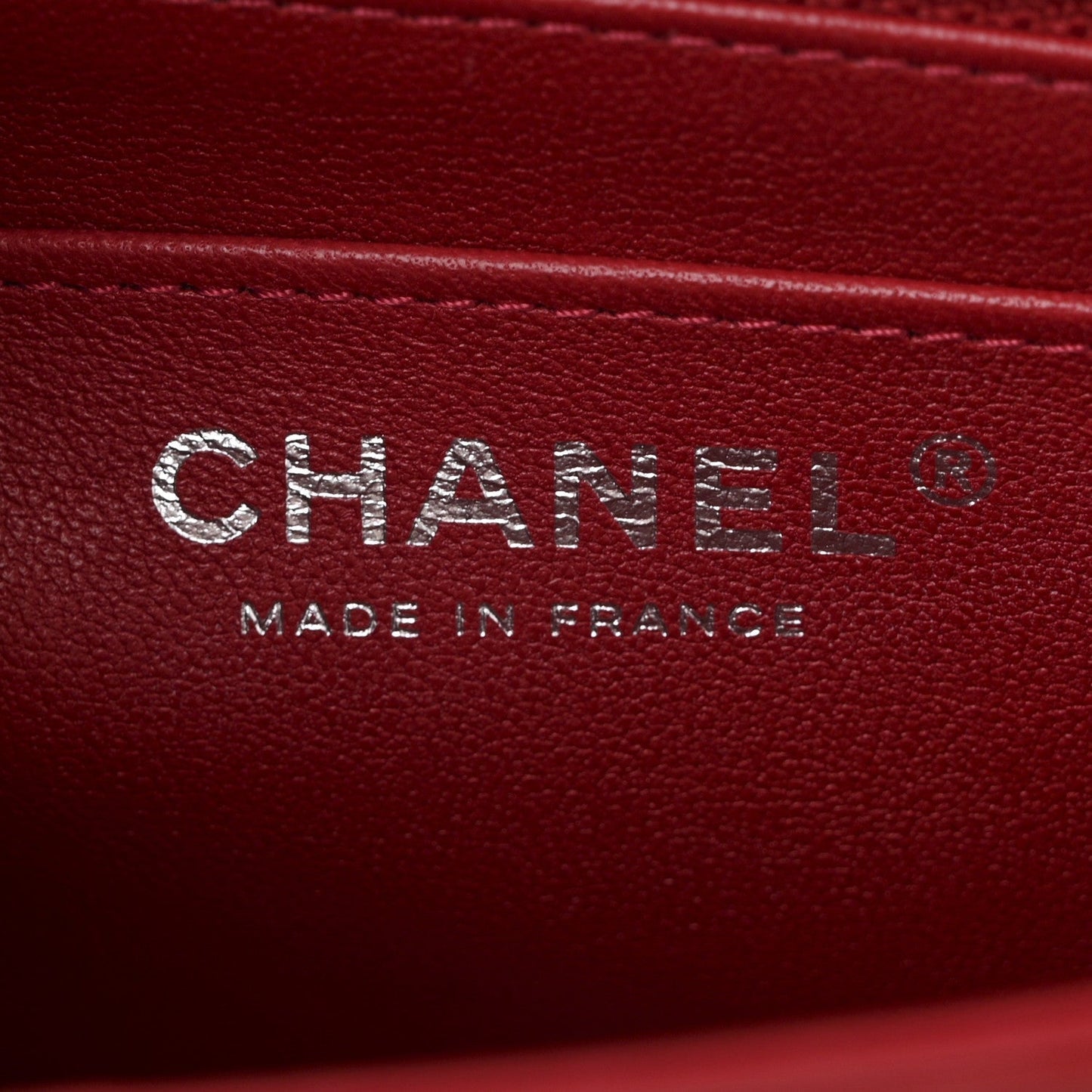 Patent Calfskin Small Camellia Flap Red