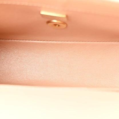 Calfskin Quilted Mini Perfect Fit Flap Beige